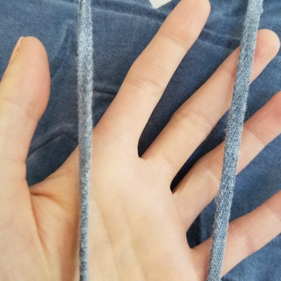 Grey & Gray Women's size Medium Blue Star-Embroidered Hoodie - Picture 5 of 13